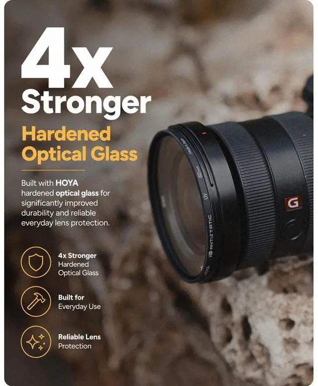 Alt view image 6 of 7 - Hoya HOYA HD Antistatic UV Filter 82mm