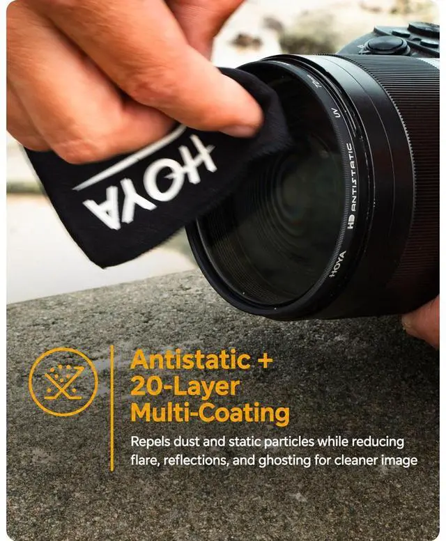 Alt view image 7 of 7 - Hoya HOYA HD Antistatic UV Filter 77mm