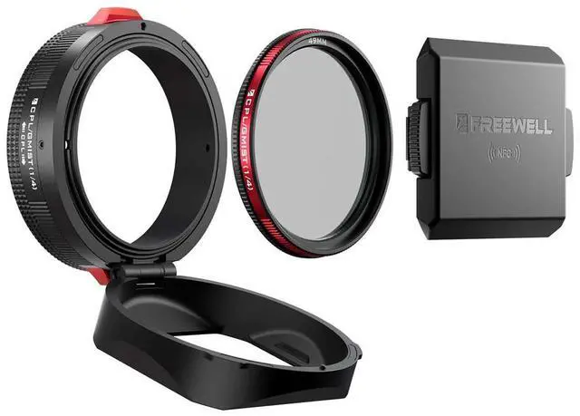 Main image of Freewell Real Lens Hood with 49mm CPL/Black Mist 1/4 Filter for Fujifilm GFX100RF Camera, Black