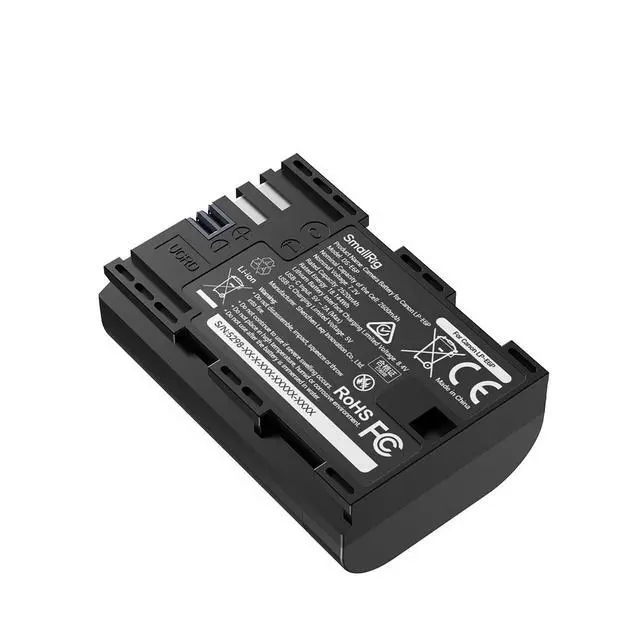 Alt view image 4 of 7 - SmallRig 18.144Wh 7.2V 2520mAh USB-C Rechargeable Camera Battery with Power Display for Canon LP-E6P