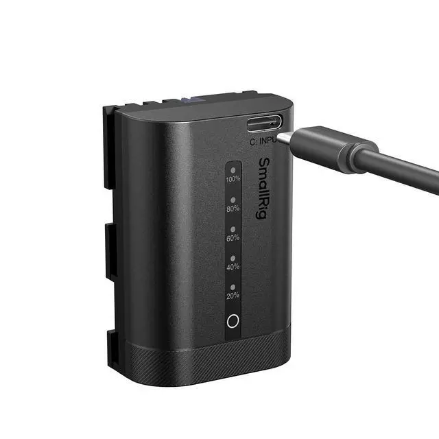 Alt view image 5 of 7 - SmallRig 18.144Wh 7.2V 2520mAh USB-C Rechargeable Camera Battery with Power Display for Canon LP-E6P