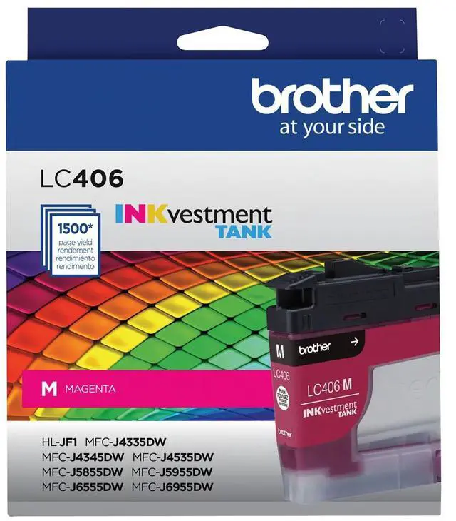 Alt view image 10 of 15 - Brother LC406MS INKvestment Ink 1500 Page-Yield Magenta