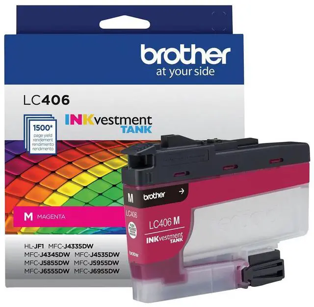 Alt view image 9 of 15 - Brother LC406MS INKvestment Ink 1500 Page-Yield Magenta