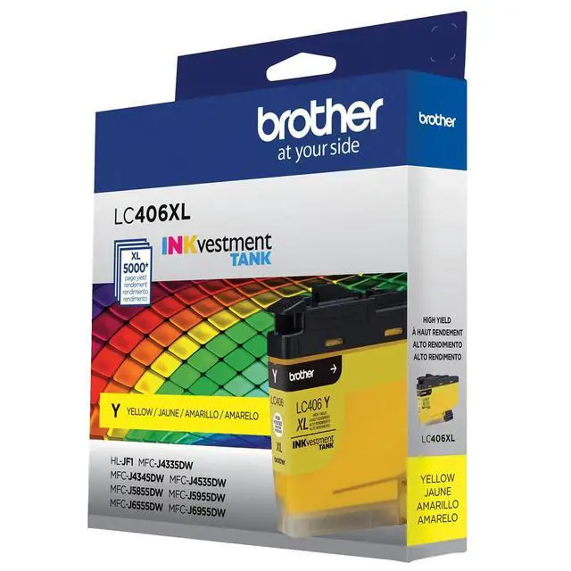 Alt view image 20 of 20 - Brother LC406XLYS INKvestment High-Yield Ink 5000 Page-Yield Yellow