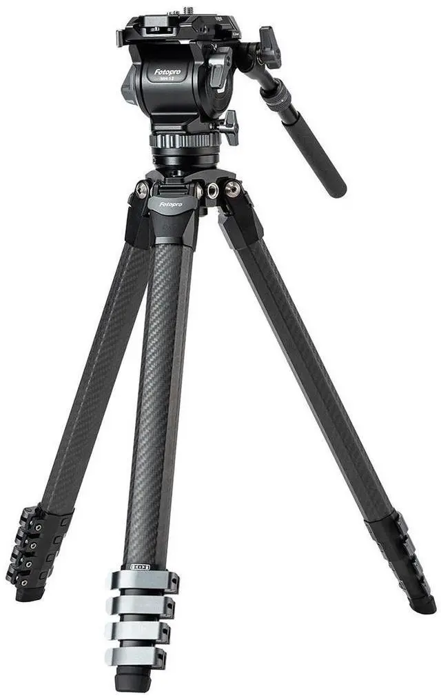 Main image of FotoPro Origin O-9 Carbon Fiber Tripod wIth MH-12 Fluid Head, Gray