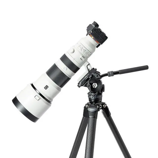 Alt view image 4 of 7 - FotoPro Origin O-9 Carbon Fiber Tripod wIth MH-12 Fluid Head, Gray