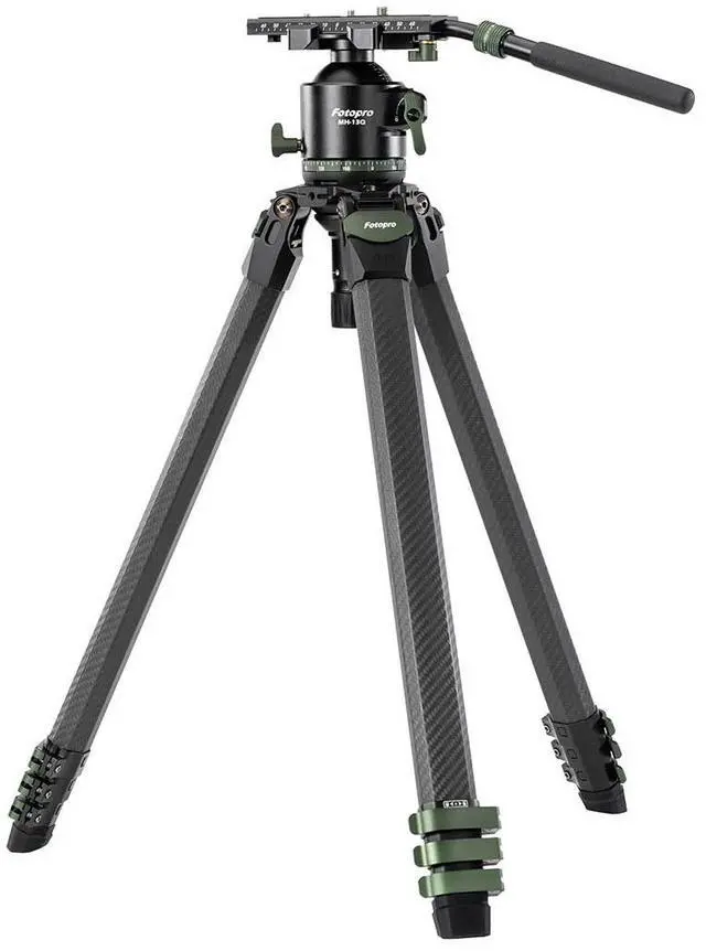 Main image of FotoPro Origin O-10 Carbon Fiber Tripod wIth MH-13Q Ball Head, Green