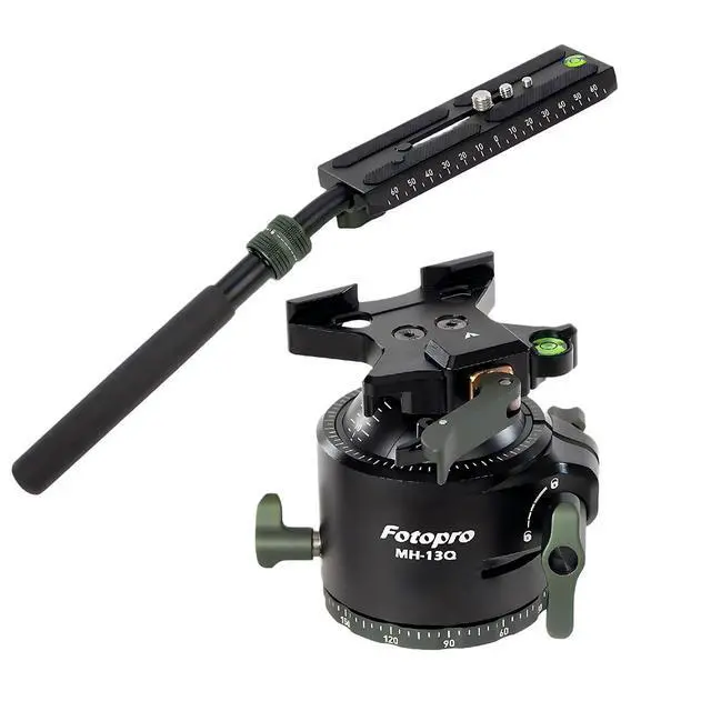 Alt view image 3 of 7 - FotoPro Origin O-10 Carbon Fiber Tripod wIth MH-13Q Ball Head, Green