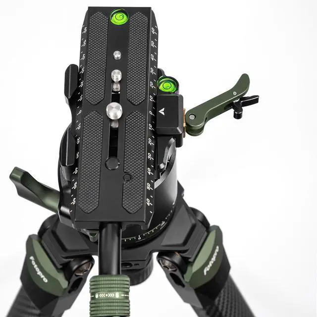Alt view image 7 of 7 - FotoPro Origin O-10 Carbon Fiber Tripod wIth MH-13Q Ball Head, Green
