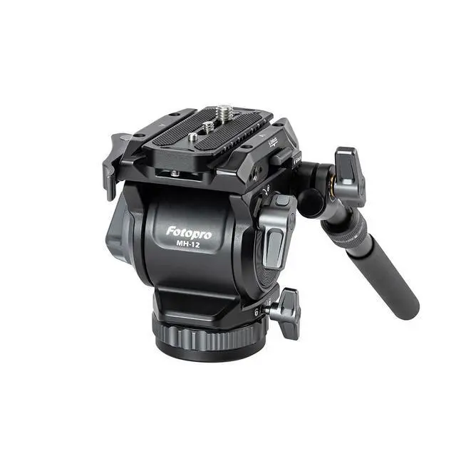 Alt view image 3 of 7 - FotoPro Origin O-9 Carbon Fiber Tripod wIth MH-12 Fluid Head, Gray