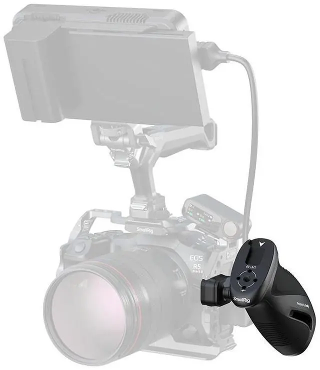 Alt view image 6 of 7 - SmallRig Rotating Side Handle with HawkLock H21 Quick Release NATO Clamp, Black