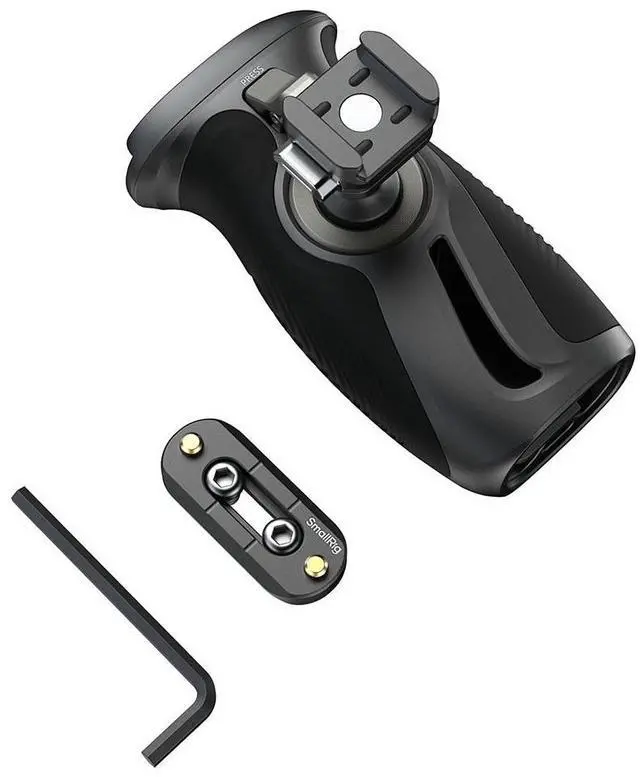 Alt view image 3 of 7 - SmallRig Rotating Side Handle with HawkLock H21 Quick Release NATO Clamp, Black