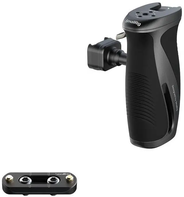 Alt view image 2 of 7 - SmallRig Rotating Side Handle with HawkLock H21 Quick Release NATO Clamp, Black