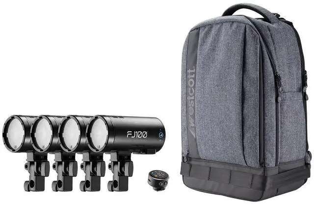 Main image of Westcott FJ100 100Ws Strobe 4-Light Backpack Kit with Wireless Trigger for Sony Cameras