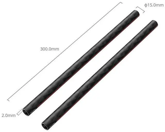 Alt view image 2 of 4 - SmallRig 12" 15mm Carbon Fiber Rod, Pair