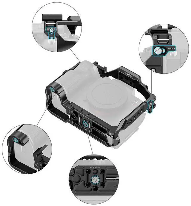 Alt view image 5 of 7 - SmallRig Full Cage Kit for Sony Alpha 7R VI Camera