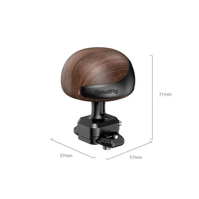 Alt view image 2 of 5 - SmallRig HawkLock H21 Quick Release mini Wooden Side Handle