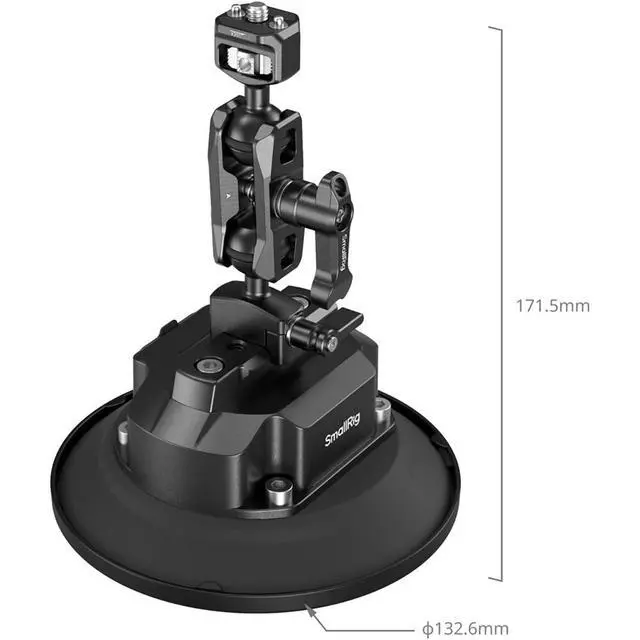 Alt view image 3 of 5 - SmallRig 5" Electric Suction Cup Mount with Magic Arms Kit, Black