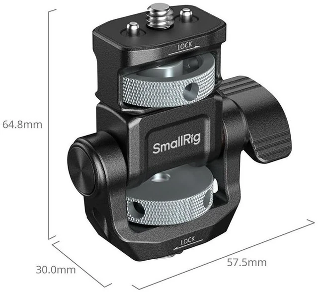 Alt view image 2 of 7 - SmallRig Monitor Mount for Horizontal and Vertical Shooting - Black