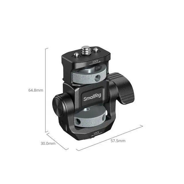Alt view image 2 of 7 - SmallRig Monitor Support for Horizontal & Vertical Shooting with ARRI 3/8"-16 Locating Screw 6314