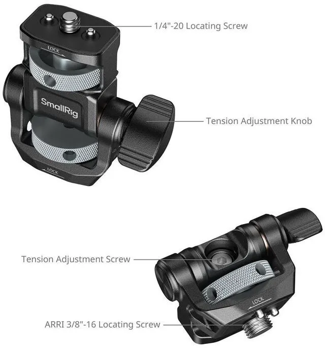 Alt view image 4 of 7 - SmallRig Monitor Mount for Horizontal and Vertical Shooting - Black