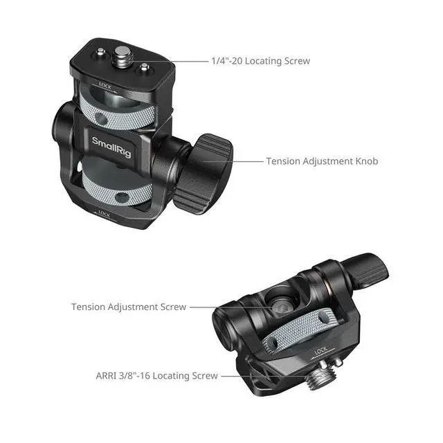 Alt view image 4 of 7 - SmallRig Monitor Support for Horizontal & Vertical Shooting with ARRI 3/8"-16 Locating Screw 6314