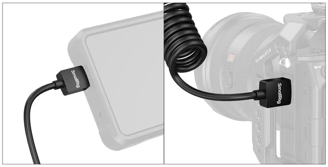 Alt view image 3 of 6 - SmallRig 47.1" HDMI Type-A to HDMI Type-A Coiled Data Cable