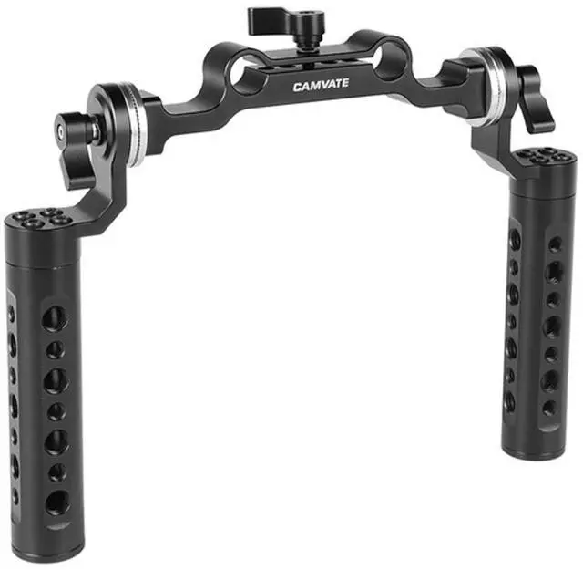 Main image of CAMVATE Aluminum Handgrip Kit with 15mm Rosette Railblock