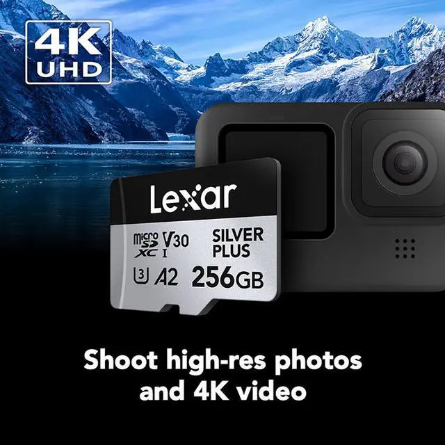Alt view image 7 of 7 - Lexar Professional SILVER PLUS 256GB UHS-I V30 microSDXC Memory Card