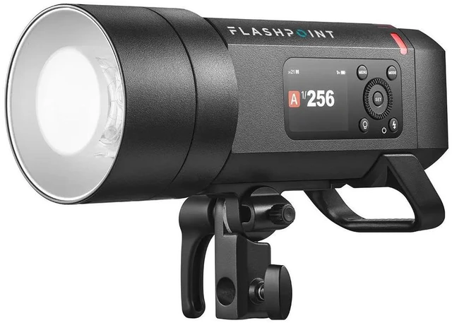 Alt view image 2 of 6 - Flashpoint XPLOR 400PRO TTL Battery-Powered Monolight with Built-in R2 2.4GHz Radio Remote System (With Bowens Mount Adapter) - Godox AD400 Pro + Glow EZ Lock Collapsible Silver Beauty Dish (25")