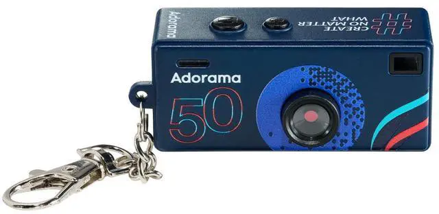 Main image of Aries CharmSnap Mini Keychain Digital Camera, Adorama 50 Year Edition
