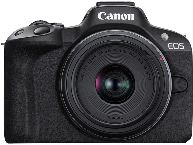 Alt view image 3 of 7 - Canon EOS R50 Mirrorless Camera with RF-S 18-45mm f/4.5-6.3 IS STM Lens, Black