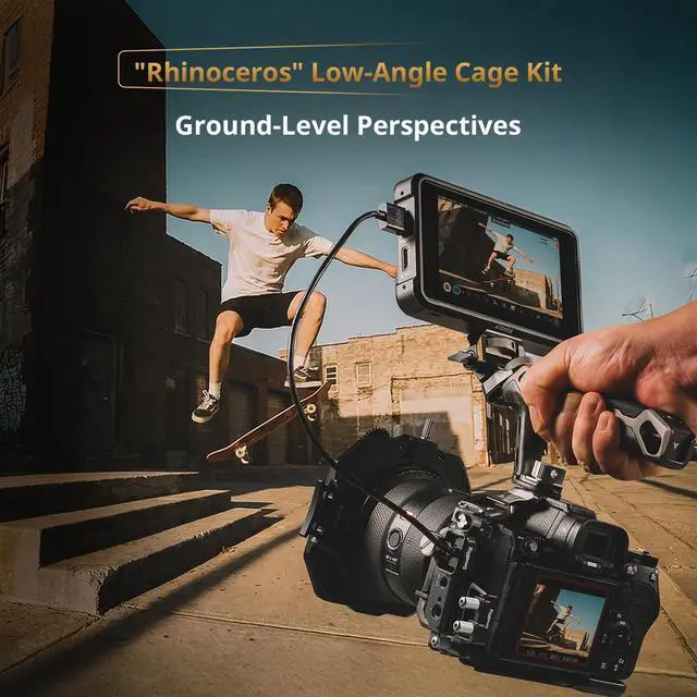 Alt view image 6 of 7 - SmallRig Rhinoceros Full Camera Cage Kit for Sony Alpha 7 V/7R V/7 IV/7S III/7R IV, Black