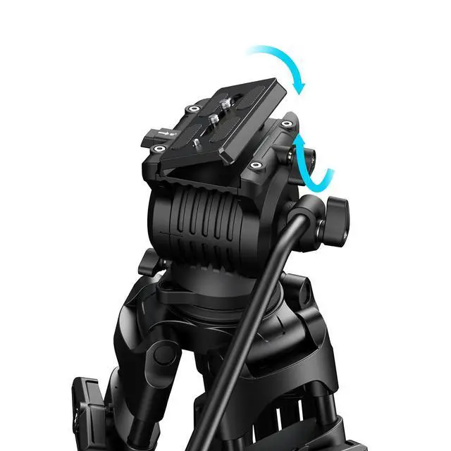 Alt view image 3 of 7 - SmallRig FSD14 FreeSpeed Heavy-Duty Aluminum Tripod with Fluid Head, Black