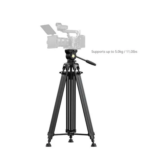 Alt view image 7 of 7 - SmallRig FSD14 FreeSpeed Heavy-Duty Aluminum Tripod with Fluid Head, Black