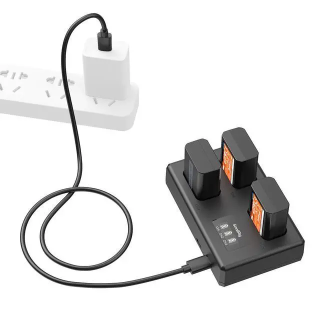 Alt view image 4 of 7 - SmallRig 3x NP-FW50 7.62Wh 7.4V 1030mAh Lithium-ion Camera Battery and Triple Charger Kit