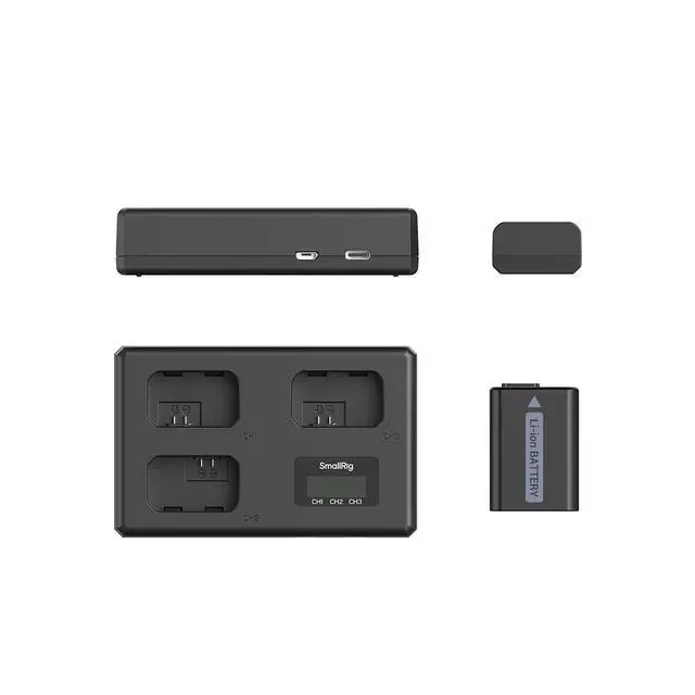 Alt view image 6 of 7 - SmallRig 3x NP-FW50 7.62Wh 7.4V 1030mAh Lithium-ion Camera Battery and Triple Charger Kit