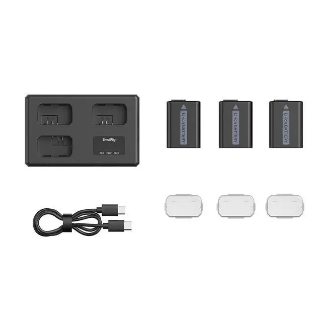 Alt view image 7 of 7 - SmallRig 3x NP-FW50 7.62Wh 7.4V 1030mAh Lithium-ion Camera Battery and Triple Charger Kit