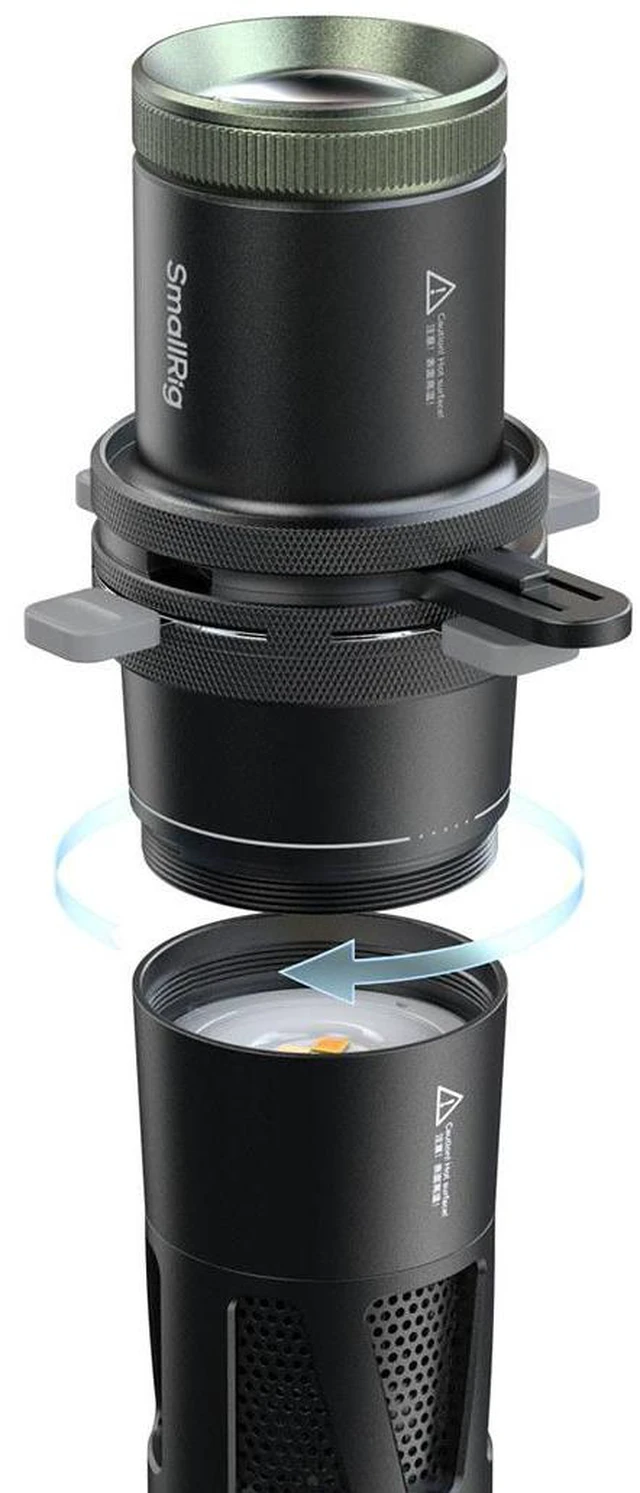 Alt view image 4 of 7 - SmallRig RF 20C 20W Daylight Portable Focusable LED Video Light with SP Air Spotlight Lens Kit