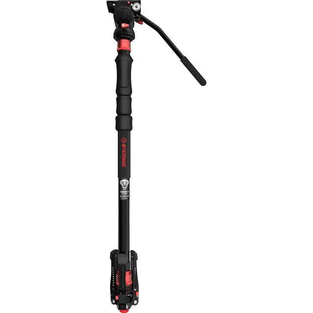 Alt view image 2 of 7 - iFootage Cobra 3 Strike A150S-III 3-Section Aluminum Monopod with Low Profile Minipod Base and Komodo K5S Fluid Head