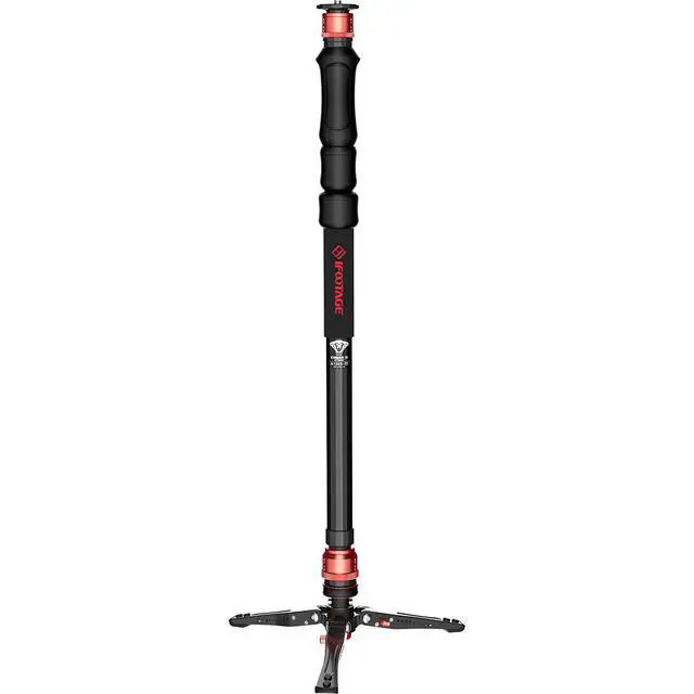 Alt view image 5 of 7 - iFootage Cobra 3 Strike A150S-III 3-Section Aluminum Monopod with Low Profile Minipod Base and Komodo K5S Fluid Head