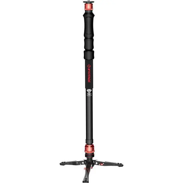 Alt view image 6 of 7 - iFootage Cobra 3 Strike A150S-III 3-Section Aluminum Monopod with Low Profile Minipod Base and Komodo K5S Fluid Head