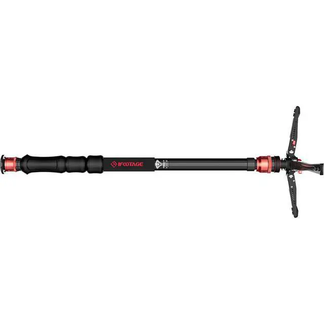 Alt view image 7 of 7 - iFootage Cobra 3 Strike A150S-III 3-Section Aluminum Monopod with Low Profile Minipod Base and Komodo K5S Fluid Head