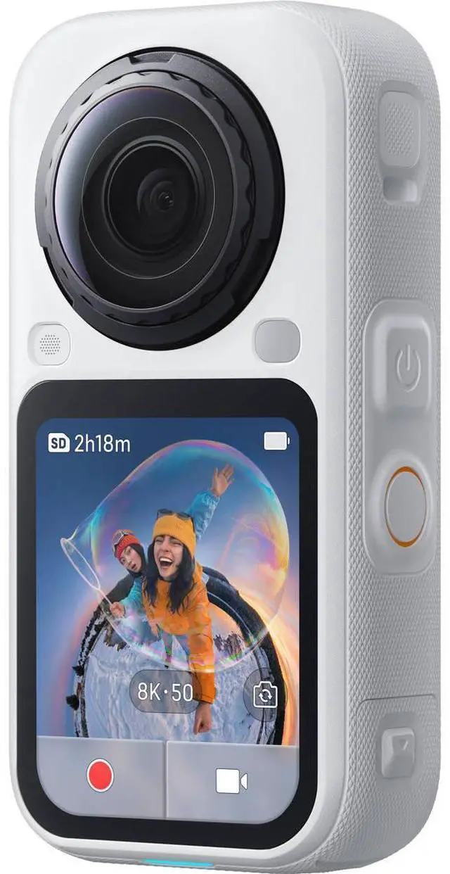 Alt view image 2 of 6 - Insta360 X6 8K 360 Action Camera Standard Bundle, Arctic White, Bundle with 32GB microSDHC Memory Card and Cleaning Cloth