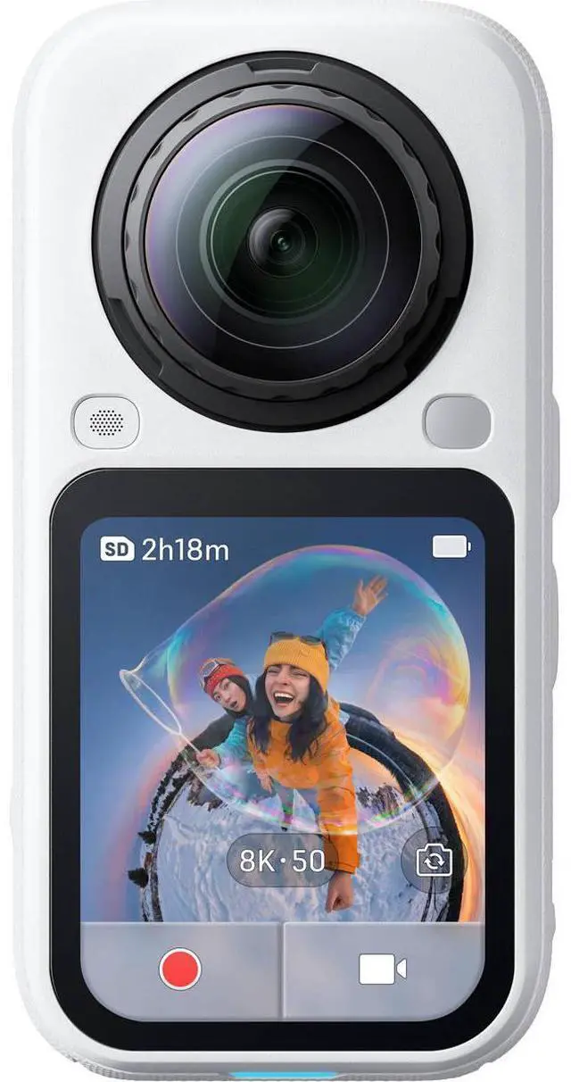 Alt view image 5 of 6 - Insta360 X6 8K 360 Action Camera Standard Bundle, Arctic White, Bundle with 32GB microSDHC Memory Card and Cleaning Cloth