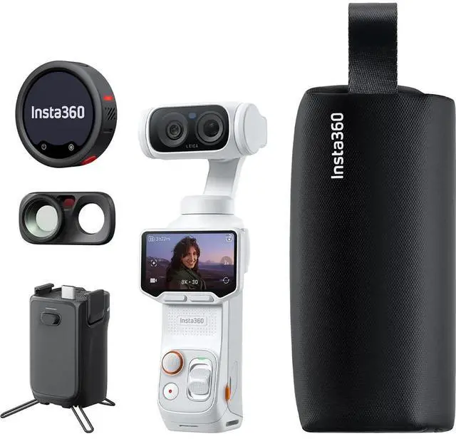 Main image of Insta360 Luna Ultra 8K Dual-Lens Gimbal Camera Creator Bundle, White