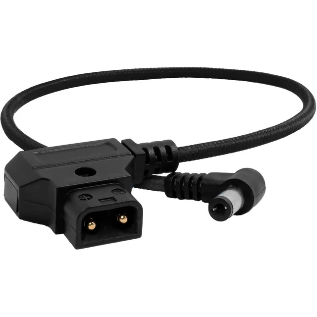 Alt view image 3 of 3 - Kondor Blue 15" D-Tap to DC Barrel Right Angle Power Cable, Raven Black