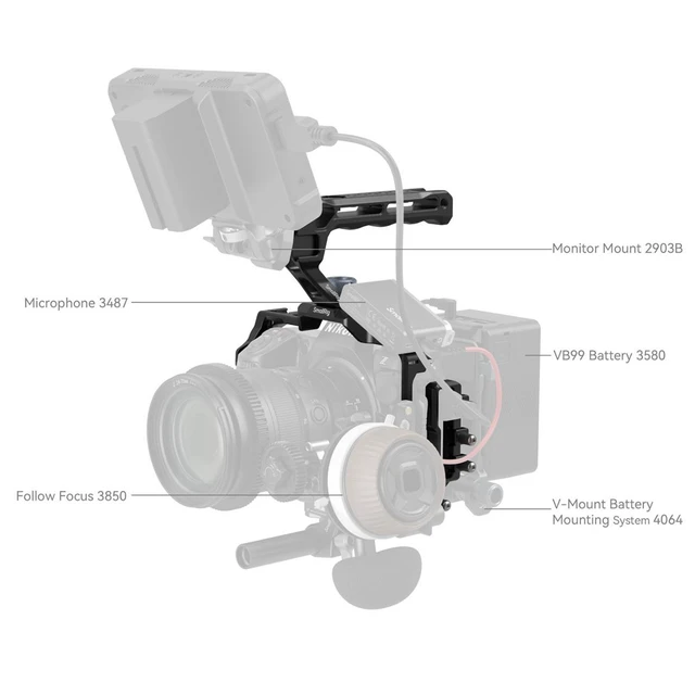 Alt view image 5 of 7 - SmallRig Full Cage Kit with Top Handle for Nikon Z8 Camera