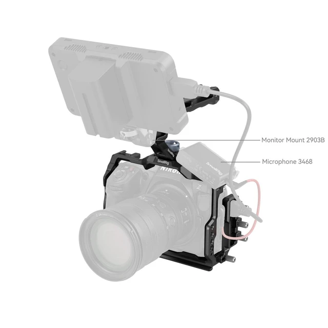 Alt view image 4 of 7 - SmallRig Full Cage Kit with Top Handle for Nikon Z8 Camera