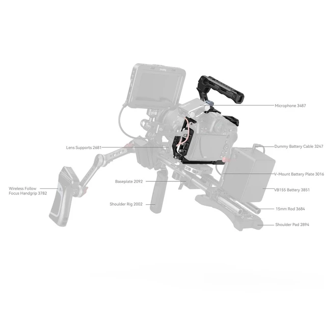 Alt view image 7 of 7 - SmallRig Full Cage Kit with Top Handle for Nikon Z8 Camera